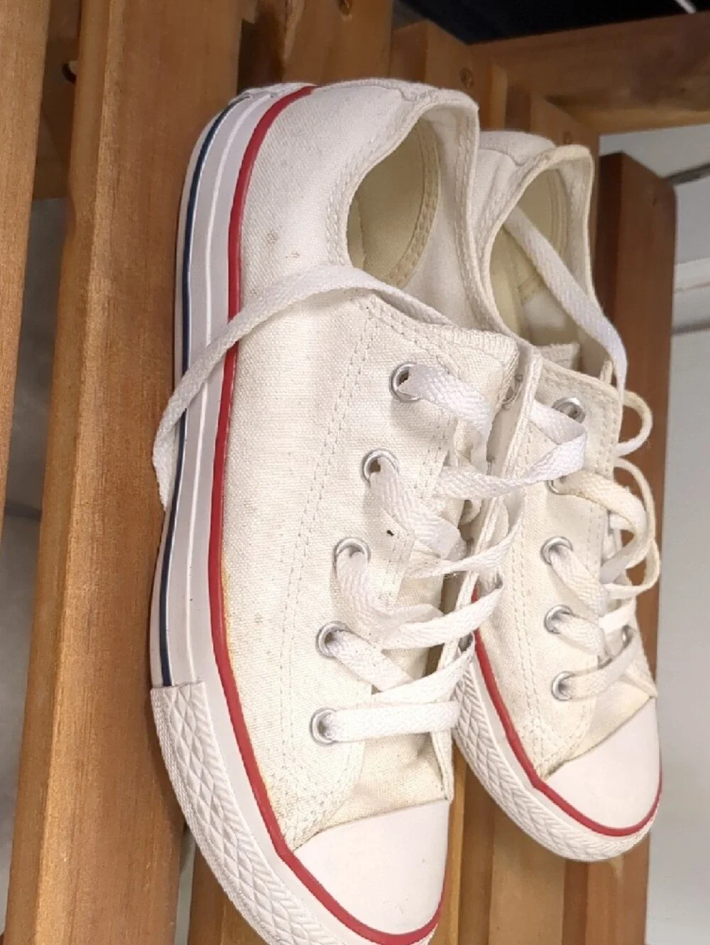 Converse White Canvas Low-Top Sneakers